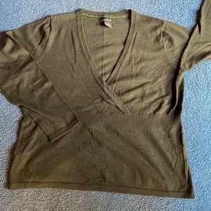 Eddie Bauer olive green sweater